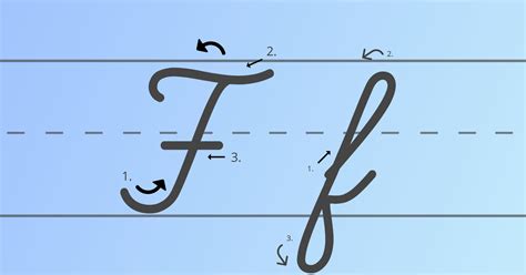 how to spell f in cursive